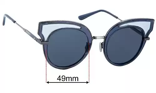 Sunglass Fix Replacement Lenses for Bottega Veneta BV 0094S - 49mm Wide Bottega Veneta BV 0094S Replacement Lenses 49mm wide