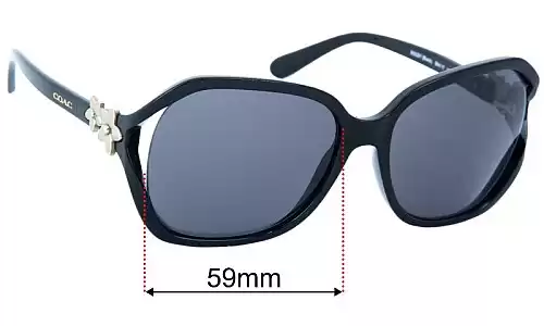 Sunglass Fix Replacement Lenses for Coach HC8233 - 59mm Wide Coach HC8233 Replacement Lenses 59mm wide