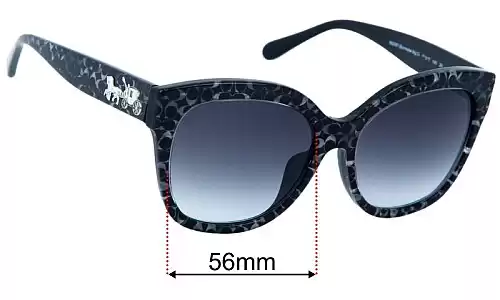 Sunglass Fix Replacement Lenses for Coach HC8264F - 56mm Wide Coach HC8264F Replacement Lenses 56mm wide