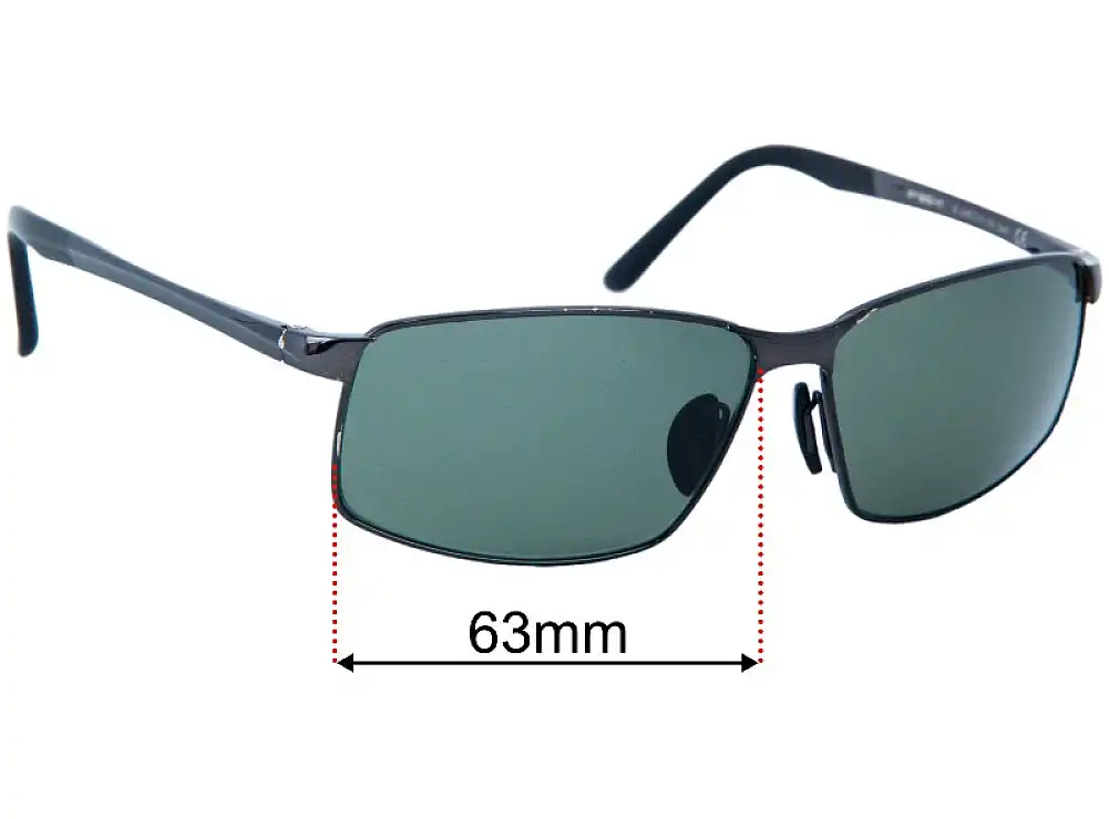 Sunglass Fix Replacement Lenses for Porsche P 8541 - 63mm Wide Sunglass Fix Replacement Lenses for Porsche P 8541 - 63mm Wide