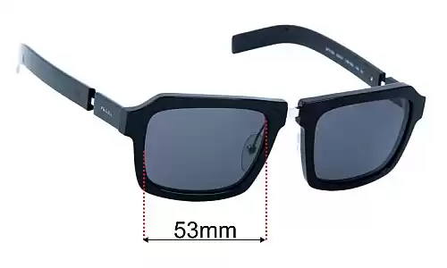 Sunglass Fix Replacement Lenses for Prada SPR09X - 53mm Wide Prada SPR09X Replacement Lenses 53mm wide