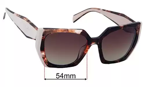 Sunglass Fix Replacement Lenses for Prada SPR15W - 54mm Wide Prada SPR15W Replacement Lenses 54mm wide