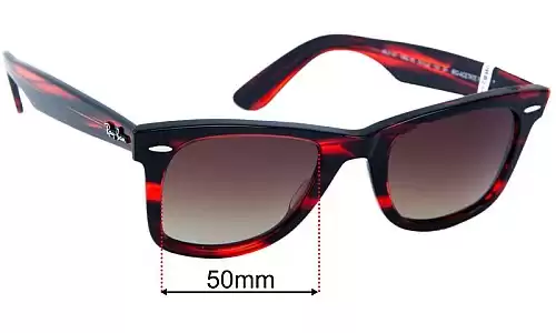 Sunglass Fix Replacement Lenses for Ray-Ban RB2140 Original Wayfarer BIO-Based - 50mm Wide Ray-Ban RB2140 Original Wayfarer BIO-Based - 50mm WideReplacement Lenses