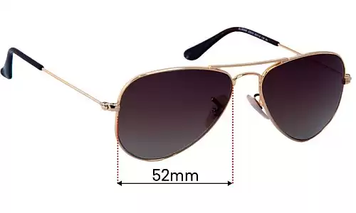 Sunglass Fix Replacement Lenses for Ray-Ban RJ9506S - 52mm Wide Ray-Ban RJ9506S Replacement Lenses 52mm wide