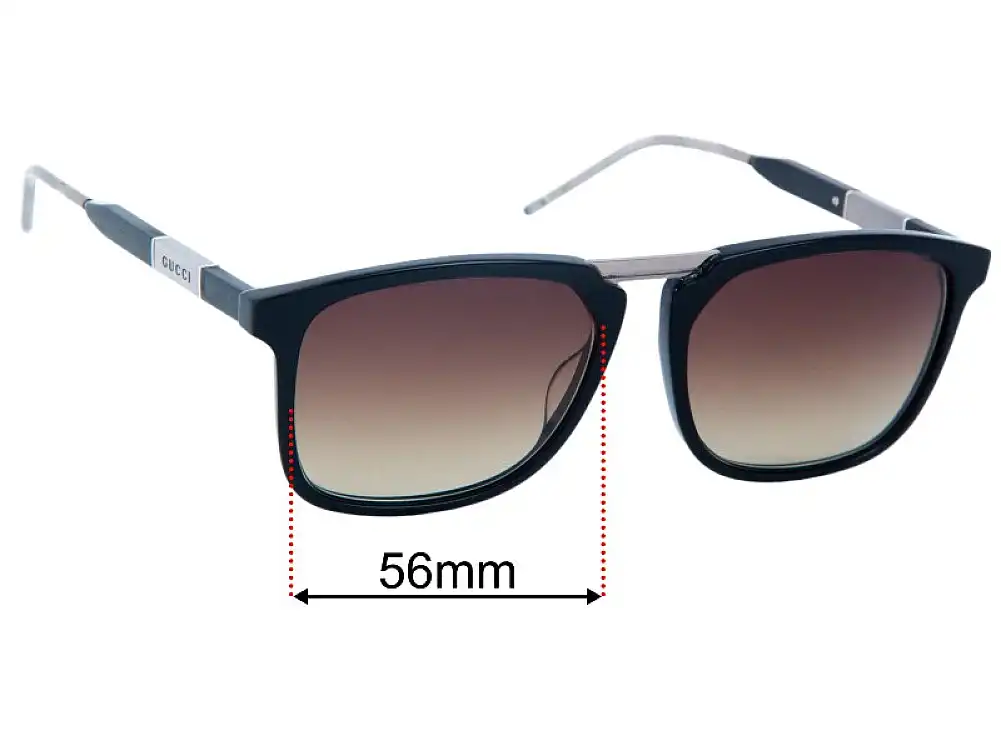 Sunglass Fix Replacement Lenses for Gucci GG0842S - 56mm Wide Sunglass Fix Replacement Lenses for Gucci GG0842S - 56mm Wide