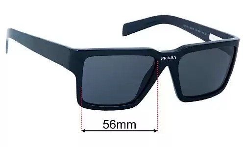 Sunglass Fix Replacement Lenses for Prada SPR09Y - 56mm Wide Prada SPR09Y Replacement Lenses 56mm wide