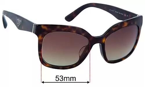 Sunglass Fix Replacement Lenses for Prada SPR24Q-F - 53mm Wide Prada SPR24Q-F Replacement Lenses 53mm wide