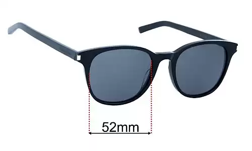 Sunglass Fix Replacement Lenses for Saint Laurent SL 527 - 52mm Wide Saint Laurent SL 527 Replacement Lenses 52mm wide