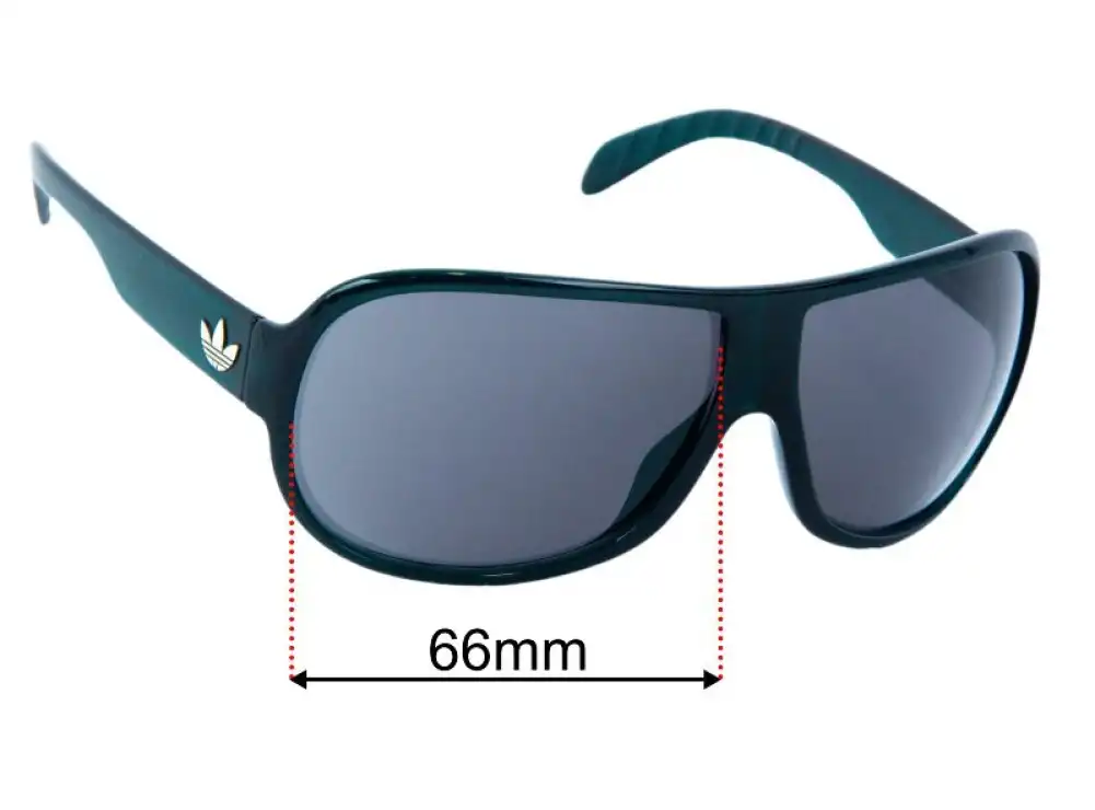 Sunglass Fix Replacement Lenses for Adidas AH17 Bruno - 66mm Wide Sunglass Fix Replacement Lenses for Adidas AH17 Bruno - 66mm Wide