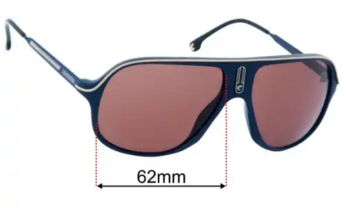 Sunglass Fix Replacement Lenses for Carrera Safari65/N - 62mm Wide Carrera Safari65/N Replacement Lenses 62mm wide