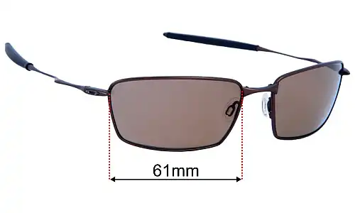 Sunglass Fix Replacement Lenses for Oakley Square Whisker - 61mm Wide Oakley Square Whisker Replacement Lenses 61mm wide