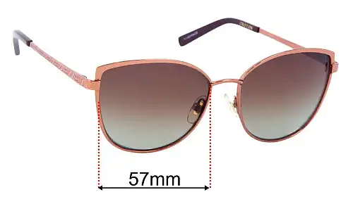 Sunglass Fix Replacement Lenses for Oroton Ebony - 57mm Wide Oroton Ebony Replacement Lenses 57mm wide