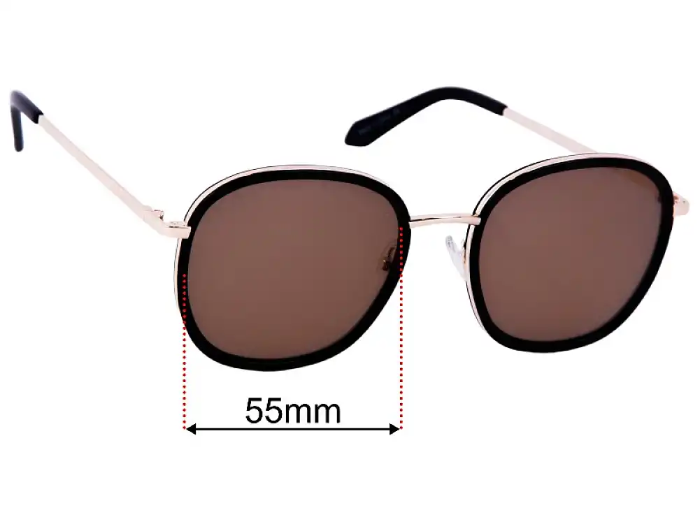 Sunglass Fix Replacement Lenses for Quay Jezabell Inlay - 55mm Wide Sunglass Fix Replacement Lenses for Quay Jezabell Inlay - 55mm Wide