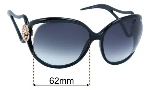 Sunglass Fix Replacement Lenses for Roberto Cavalli Grafias 893S - 62mm Wide Roberto Cavalli Grafias 893S Replacement Lenses 62mm wide