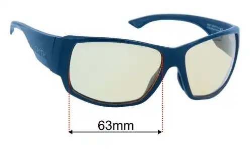 Sunglass Fix Replacement Lenses for Smith Dockside/N - 63mm Wide Smith Dockside/N Replacement Lenses 63mm wide