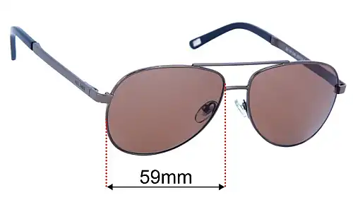 Sunglass Fix Replacement Lenses for Bill Bass Otto 58mm Bill Bass Otto Replacement Lenses 58mm wide