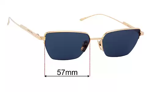 Sunglass Fix Replacement Lenses for Bottega Veneta BV 1107S 57mm Bottega Veneta BV 1107S Replacement Lenses 57mm wide