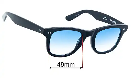 Sunglass Fix Replacement Lenses for Caddis Porgy - 49mm Wide Caddis Porgy Replacement Lenses 49mm wide