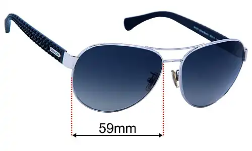 Sunglass Fix Replacement Lenses for Coach HC7055 - 59mm Wide Coach HC7055 Replacement Lenses 59mm wide