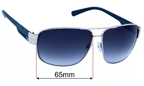 Sunglass Fix Replacement Lenses for Guess GUF127 - 65mm Wide Guess GUF127 Replacement Lenses 65mm wide
