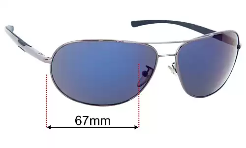 Sunglass Fix Replacement Lenses for Police S8182 - 67mm Wide Police S8182 Replacement Lenses 67mm wide