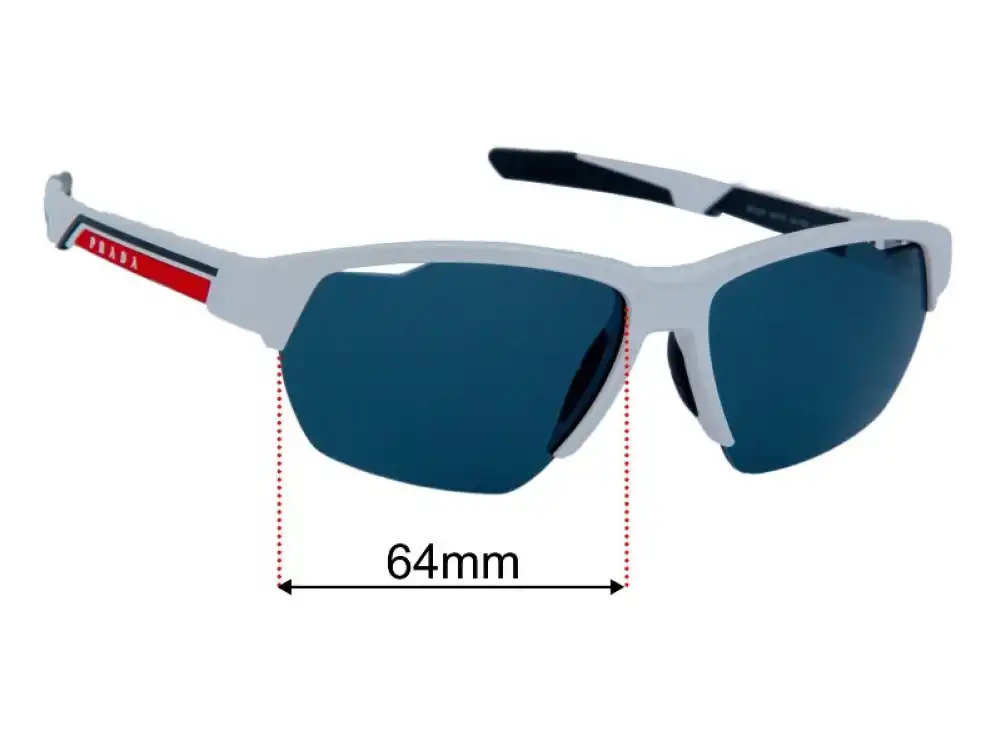 Sunglass Fix Replacement Lenses for Prada SPS03Y - 64mm Wide Sunglass Fix Replacement Lenses for Prada SPS03Y - 64mm Wide