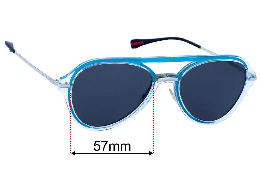 Sunglass Fix Replacement Lenses for Prada SPS04T - 57mm Wide Sunglass Fix Replacement Lenses for Prada SPS04T - 57mm Wide