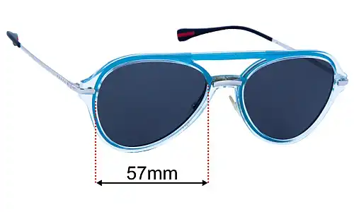 Sunglass Fix Replacement Lenses for Prada SPS04T - 57mm Wide Prada SPS04T Replacement Lenses 57mm wide