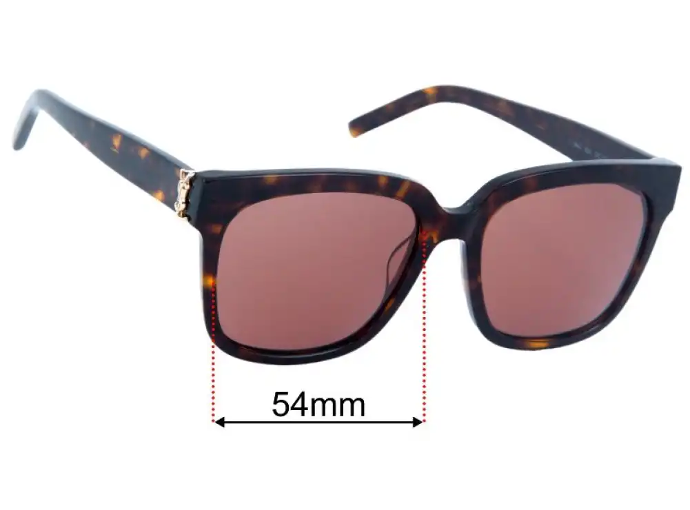 Sunglass Fix Replacement Lenses for Saint Laurent SL M40 - 54mm Wide Sunglass Fix Replacement Lenses for Saint Laurent SL M40 - 54mm Wide