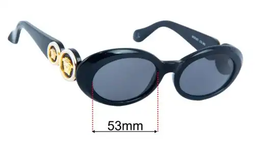 Sunglass Fix Replacement Lenses for Versace MOD 527 - 53mm Wide Versace MOD 527 Replacement Lenses 53mm wide