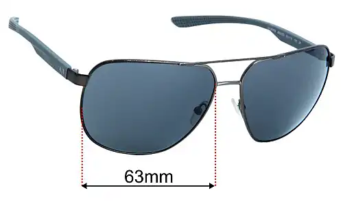 Sunglass Fix Replacement Lenses for Armani Exchange AX 2047S - 63mm Wide Armani Exchange AX 2047S Replacement Lenses 63mm wide