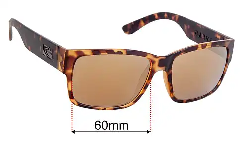 Sunglass Fix Replacement Lenses for Carve Hack - 60mm Wide Carve Hack Replacement Lenses 60mm wide