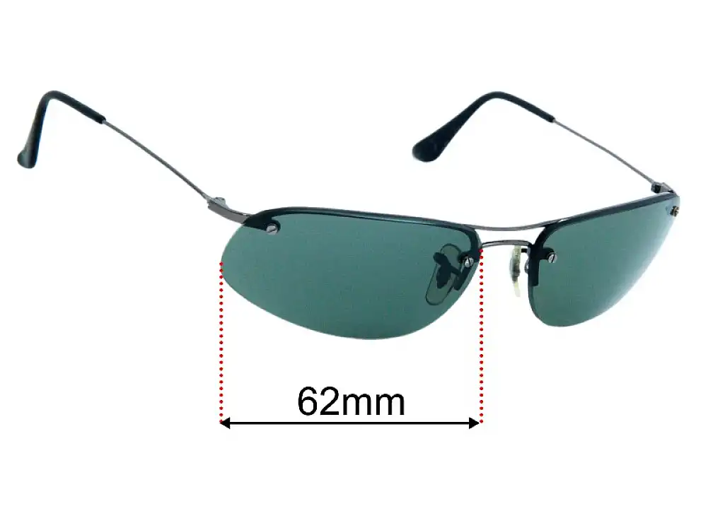 Sunglass Fix Replacement Lenses for Ray-Ban RB3180 - 62mm Wide Sunglass Fix Replacement Lenses for Ray-Ban RB3180 - 62mm Wide