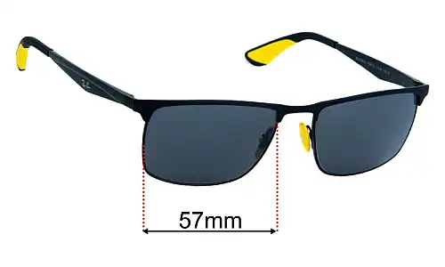 Sunglass Fix Replacement Lenses for Ray-Ban RB3726M Scuderia Ferrari Collection - 57mm Wide Ray-Ban RB3726M Scuderia Ferrari Collection Replacement Lenses 57mm wide