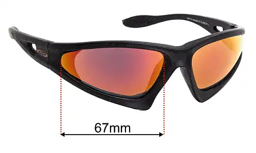 Sunglass Fix Replacement Lenses for SOS Eyewear Commander II - 67mm Wide SOS Eyewear Commander II Replacement Lenses 67mm wide
