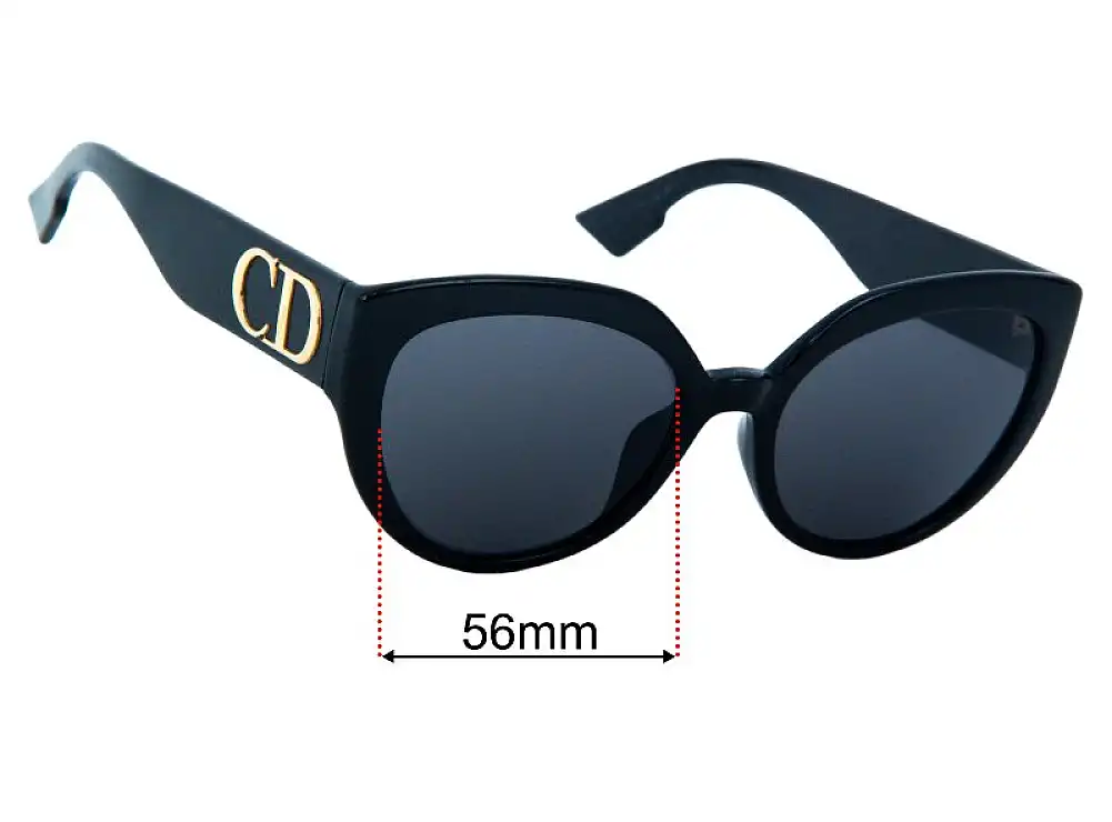 Sunglass Fix Replacement Lenses for Christian Dior DDiorF - 56mm Wide Sunglass Fix Replacement Lenses for Christian Dior DDiorF - 56mm Wide