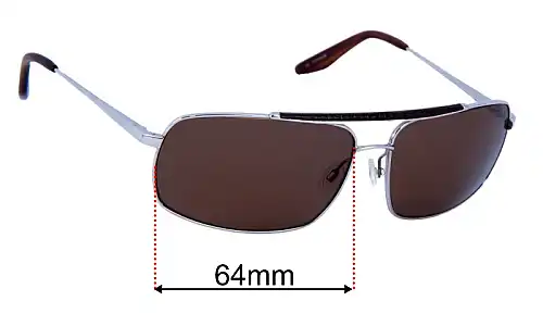 Sunglass Fix Replacement Lenses for Barton Perreira Noble - 64mm Wide Barton Perreira Noble Replacement Lenses 64mm wide