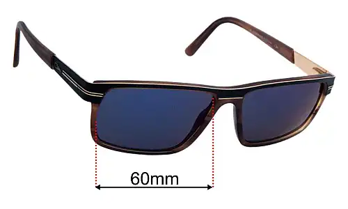 Sunglass Fix Replacement Lenses for Cazal MOD 6007/3 - 60mm Wide Cazal MOD 6007/3 Replacement Lenses 60mm wide