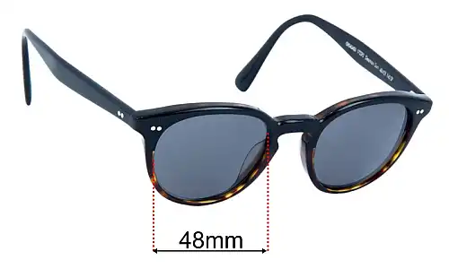 Sunglass Fix Replacement Lenses for Oliver Peoples OV5454SU Desmon Sun - 48mm Wide Oliver Peoples OV5454SU Desmon Sun Replacement Lenses 48mm wide