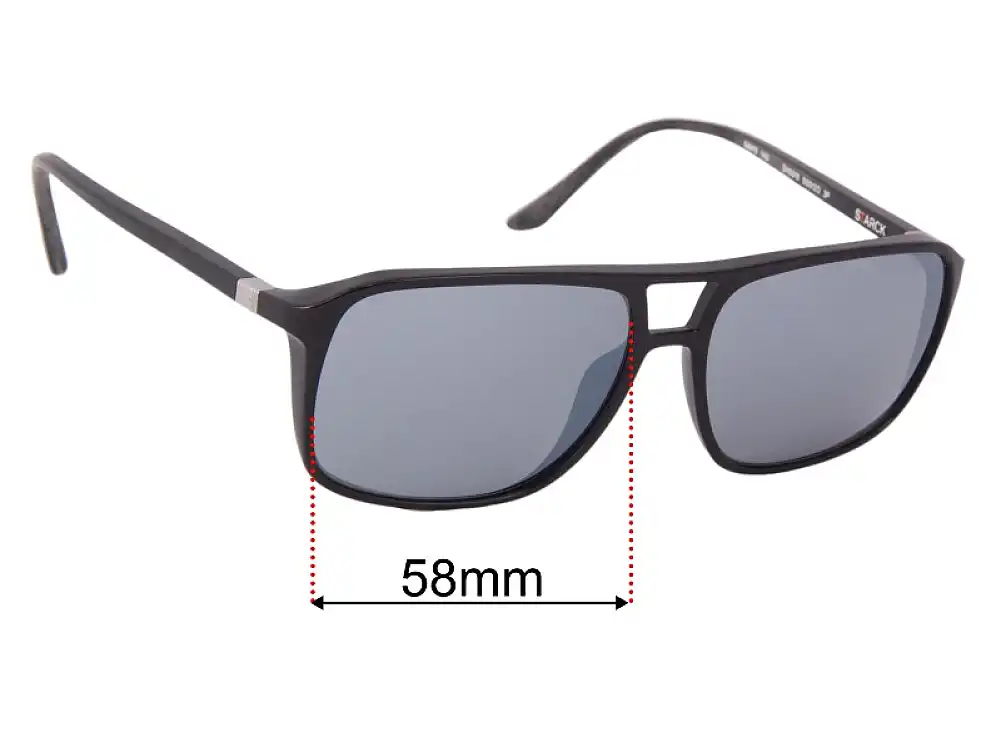 Sunglass Fix Replacement Lenses for Starck Eyes SH5015 - 58mm Wide Sunglass Fix Replacement Lenses for Starck Eyes SH5015 - 58mm Wide