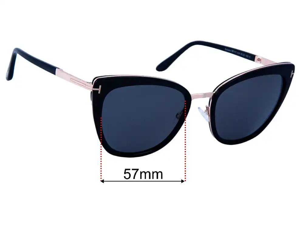 Sunglass Fix Replacement Lenses for Tom Ford Simona TF717 - 57mm Wide Sunglass Fix Replacement Lenses for Tom Ford Simona TF717 - 57mm Wide