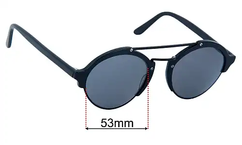 Sunglass Fix Replacement Lenses for Illesteva Milan 2 - 53mm Wide Illesteva Milan 2 Replacement Lenses 53mm wide