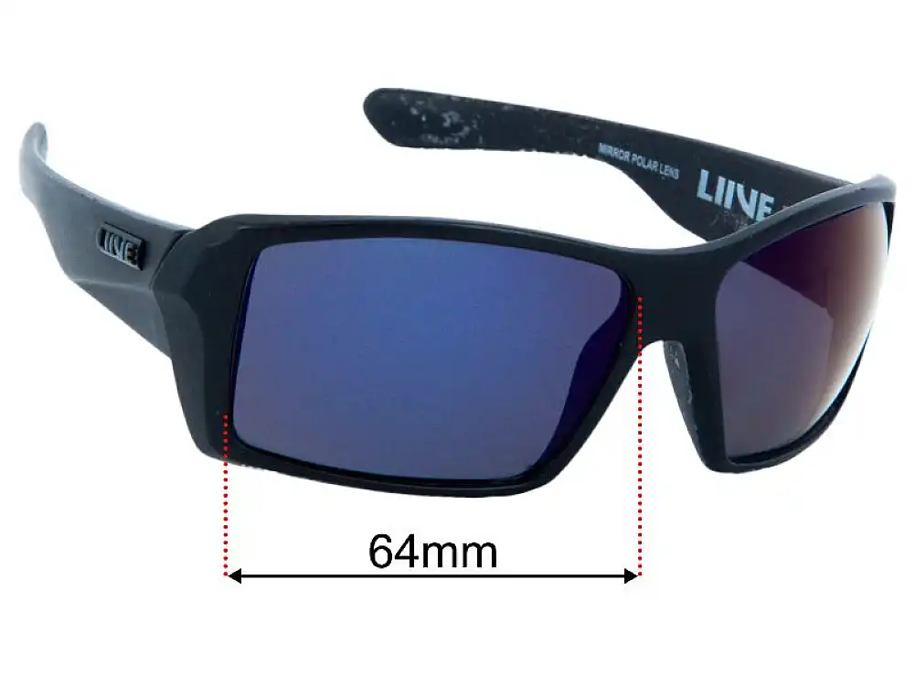 Sunglass Fix Replacement Lenses for Liive The Edge - 64mm Wide Sunglass Fix Replacement Lenses for Liive The Edge - 64mm Wide