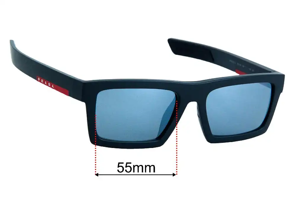 Sunglass Fix Replacement Lenses for Prada SPS02Z-U - 55mm Wide Sunglass Fix Replacement Lenses for Prada SPS02Z-U - 55mm Wide