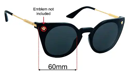 Sunglass Fix Replacement Lenses for Versace MOD 4410 - 60mm Wide Versace MOD 4410 Replacement Lenses 60mm wide