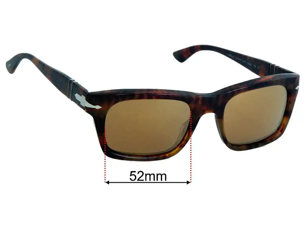 Sunglass Fix Replacement Lenses for Persol 3065-S - 52mm Wide Sunglass Fix Replacement Lenses for Persol 3065-S - 52mm Wide