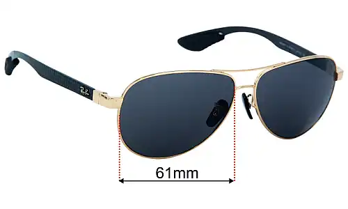 Sunglass Fix Replacement Lenses for Ray-Ban RB8331-M Scuderia Ferrari Collection - 57mm Wide Ray-Ban RB8331-M Scuderia Ferrari Collection Replacement Lenses 57mm wide