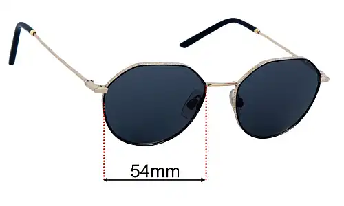 Sunglass Fix Replacement Lenses for Dolce & Gabbana DG2271 - 54mm Wide Dolce & Gabbana DG2271 Replacement Lenses 54mm wide