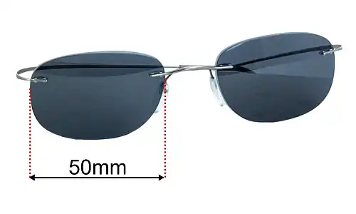 Sunglass Fix Replacement Lenses for Silhouette 7799 - 50mm Wide Silhouette 7799 Replacement Lenses 50mm wide