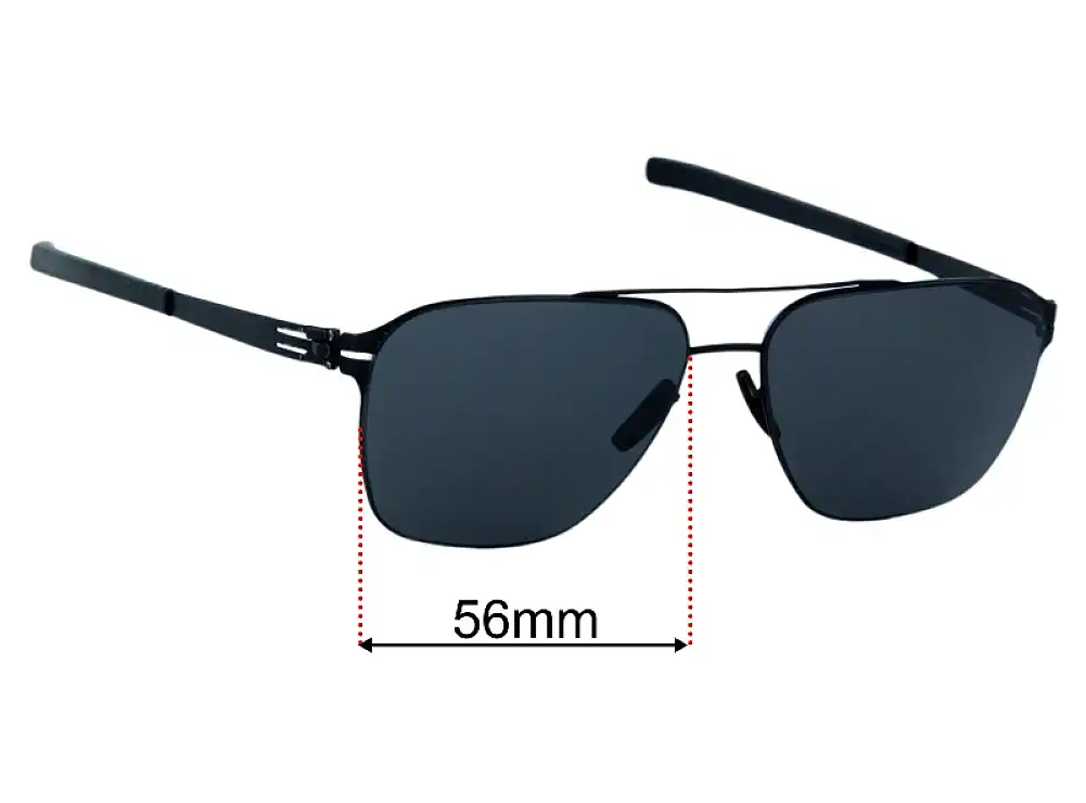 Sunglass Fix Replacement Lenses for IC! Berlin Jonathan I. - 56mm Wide Sunglass Fix Replacement Lenses for IC! Berlin Jonathan I. - 56mm Wide